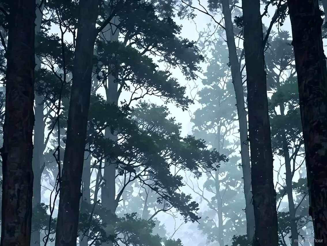 Vue du lac Kawaguchiko concluant l'excursion grottes et forêt du Mont Fuji