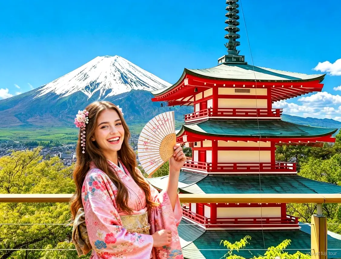 Vista del tour económico en grupo al Monte Fuji desde el lago Kawaguchiko