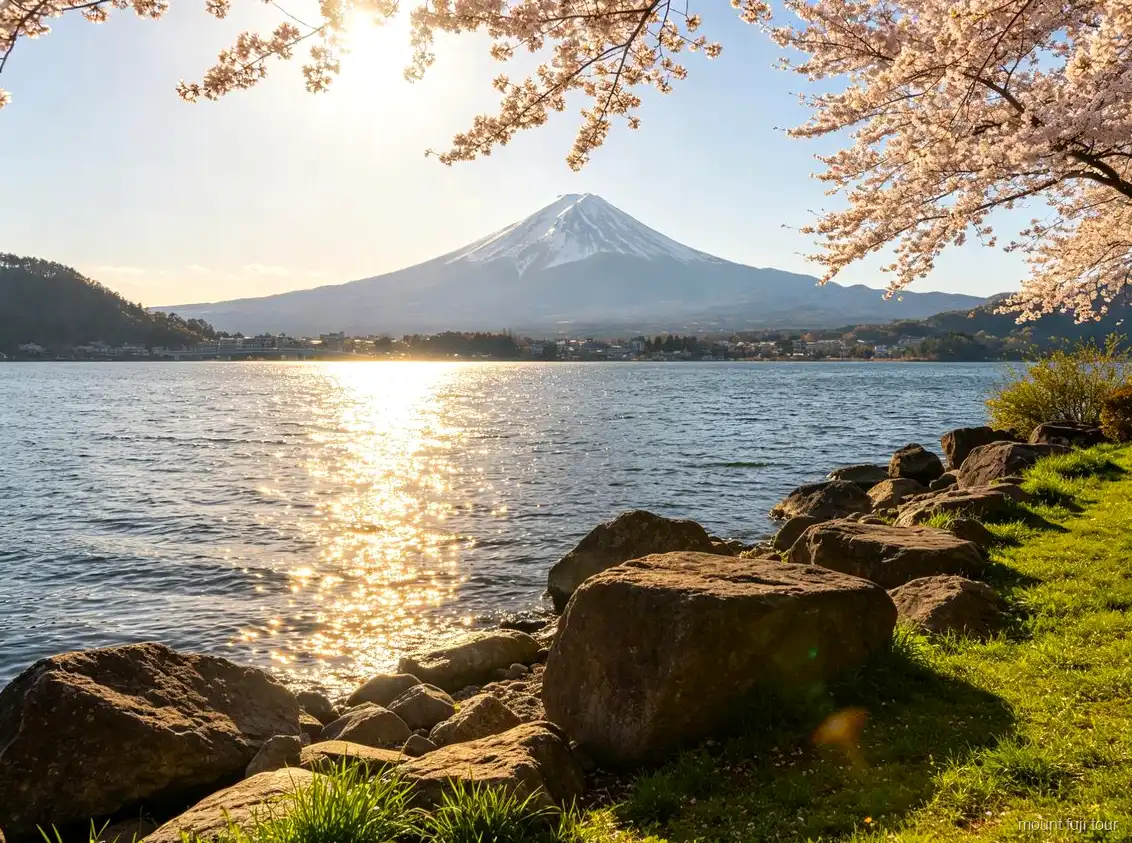 Tappa fotografica retrò alla via dello Hikawa Clock Shop vicino al Monte Fuji